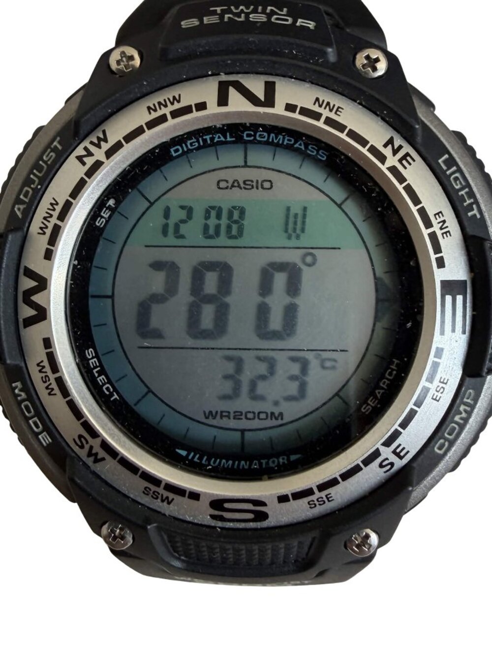 Casio SGW-100 Twin Sensor Compass Thermometer Watch 200M New Battery